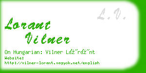 lorant vilner business card